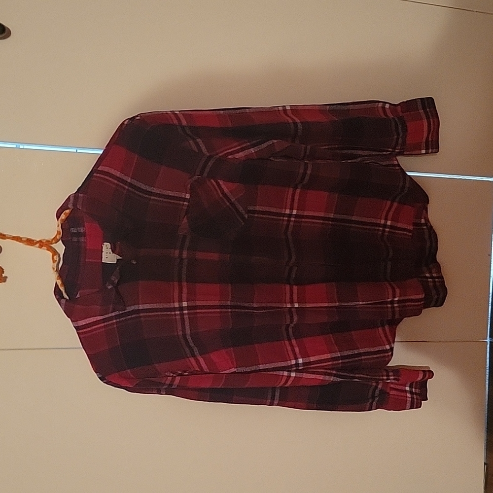 Red, blue, and white flannel- M